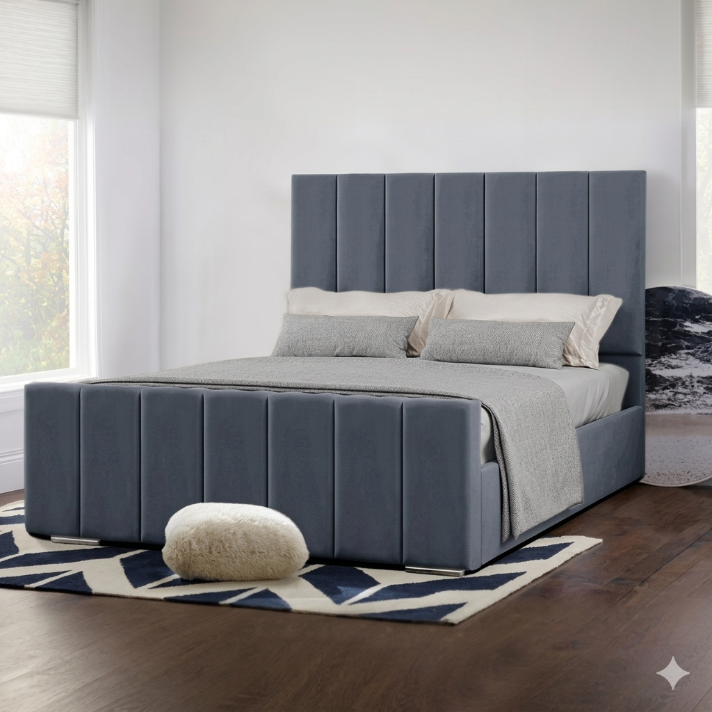 Panel Bed Frame – Includes Mattress & Storage