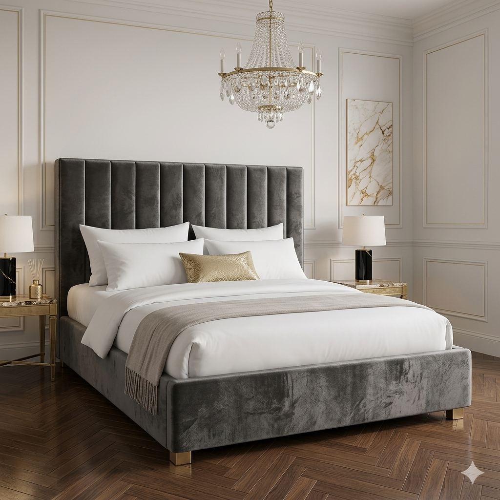 Divan Bed Gio Panel  Headboard With Optional Mattress And Storage