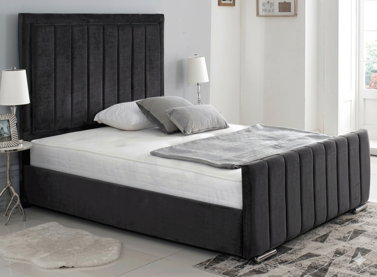Bamper Bar Panel Bed With Optional Mattress And Storage