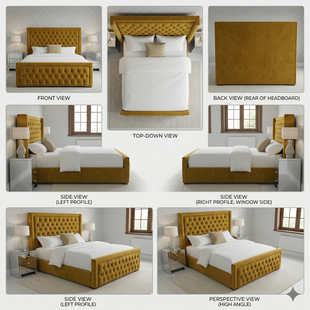 Hilton Bed With Optional Mattress And Storage