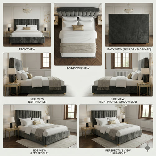 Divan Bed Gio Panel  Headboard With Optional Mattress And Storage