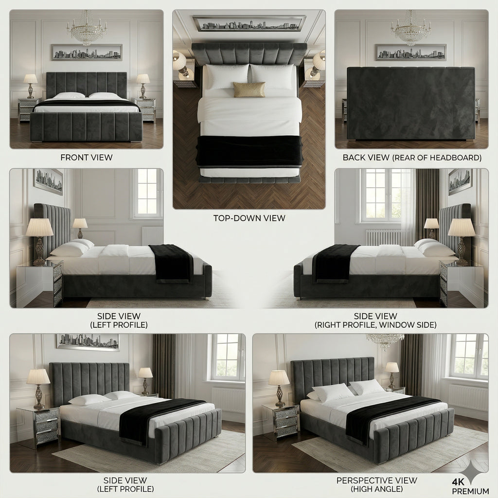 Panel Bed Frame – Includes Mattress & Storage