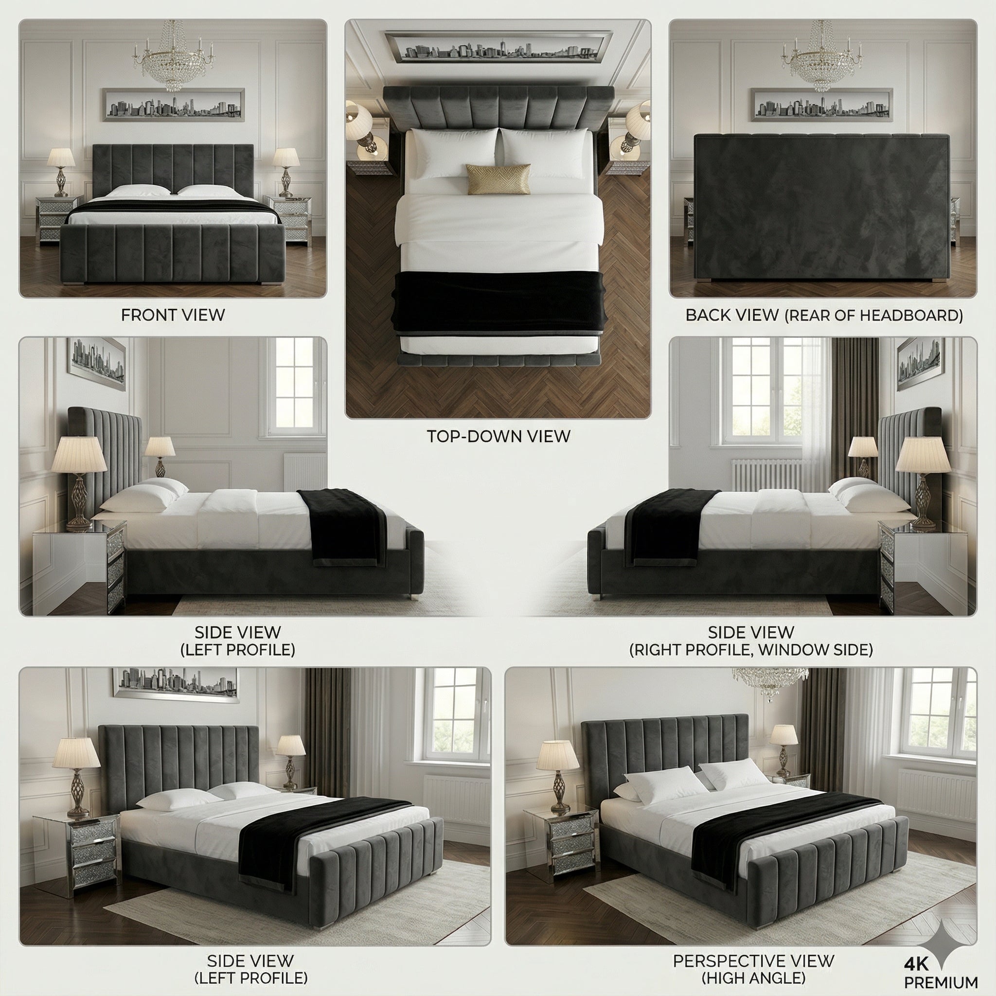 Panel Bed Frame – Includes Mattress & Storage