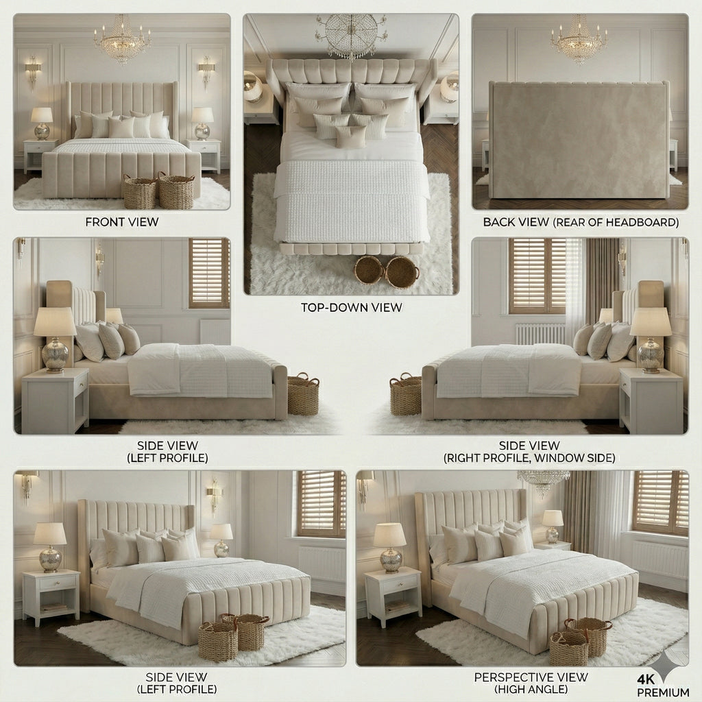 Winged Bed Frame – Includes Mattress & Storage