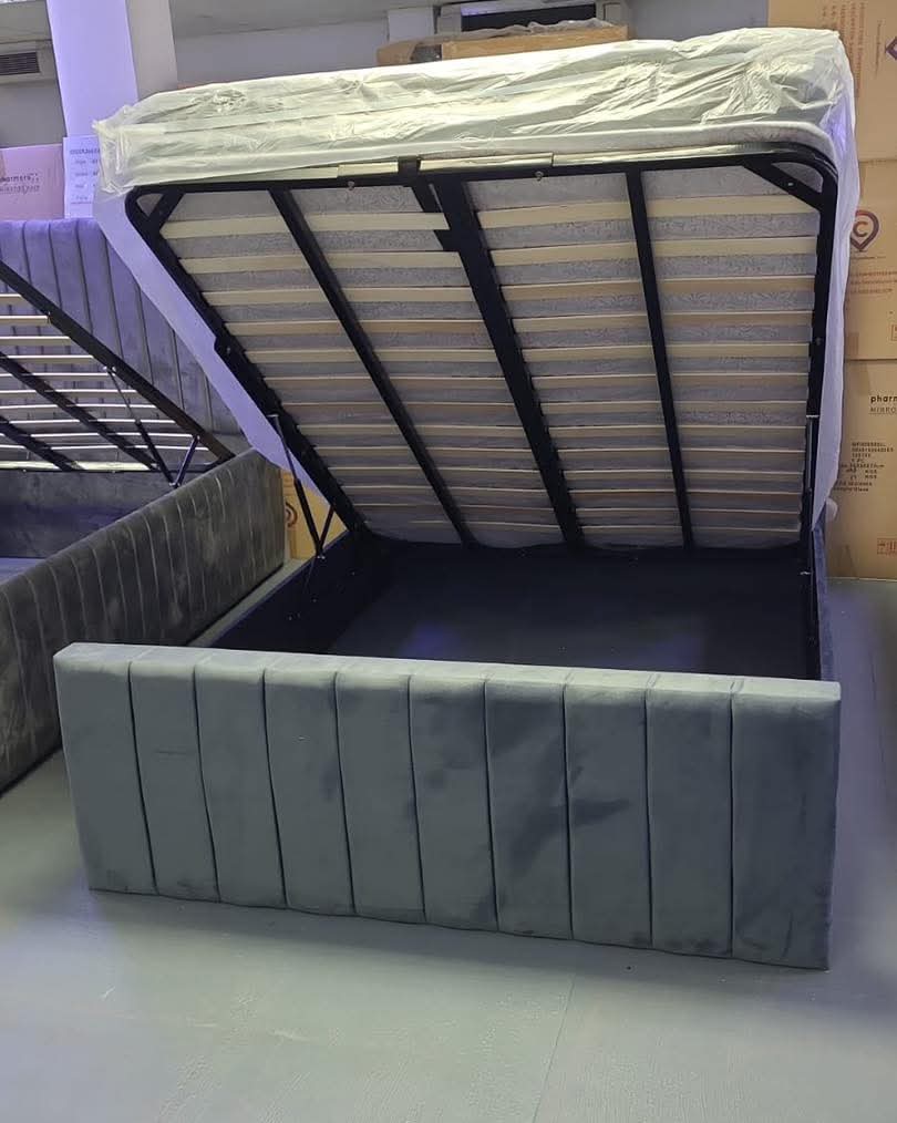 Wingback Panel Bed With Optional Mattress And Storage