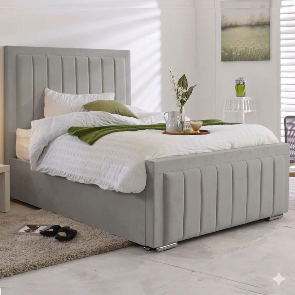 Bamper Bar Panel Bed With Optional Mattress And Storage