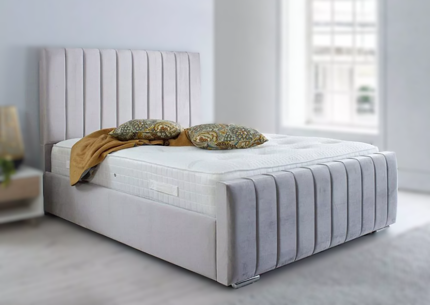 Panel Bed Frame – Includes Mattress & Storage